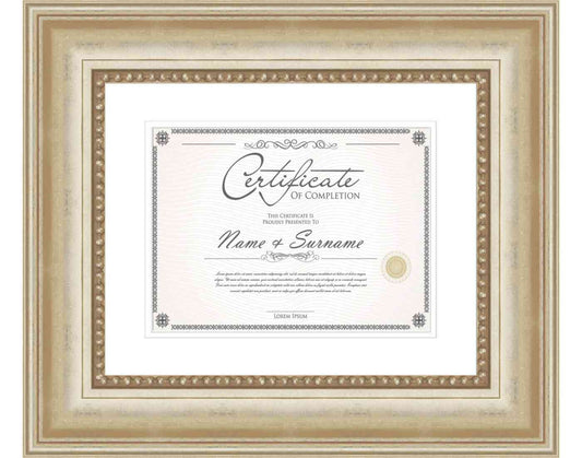 silver Frame for Certificates & Diplomas