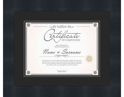 black Frame for Certificates & Diplomas