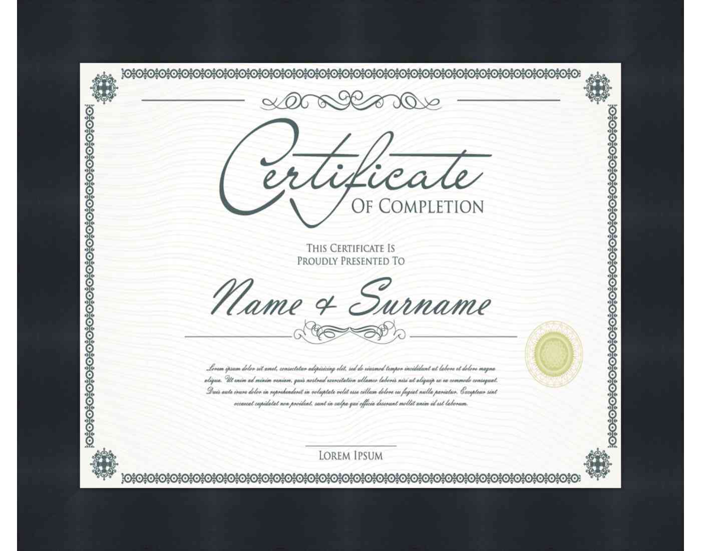 black Frame for Certificates & Diplomas