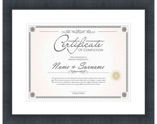black Frame for Certificates & Diplomas