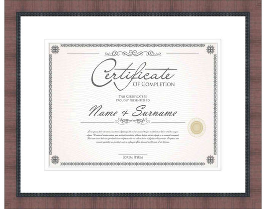 walnut Frame for Certificates & Diplomas