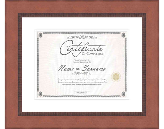 honey pecan Frame for Certificates & Diplomas