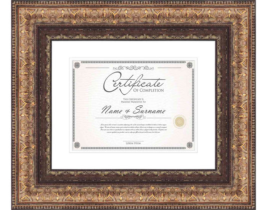 gold Frame for Certificates & Diplomas