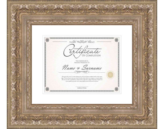 silver Frame for Certificates & Diplomas