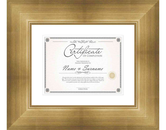gold Frame for Certificates & Diplomas