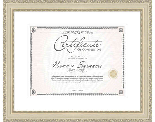 gold Frame for Certificates & Diplomas