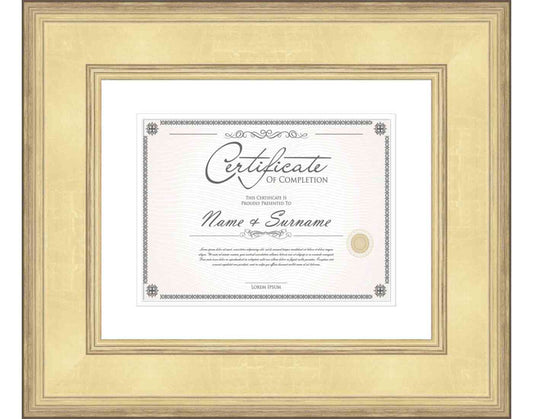gold Frame for Certificates & Diplomas