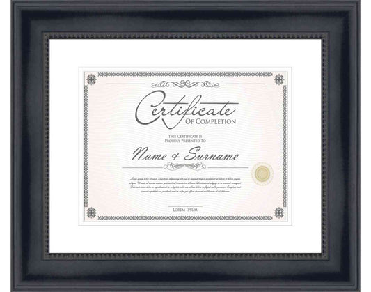 black Frame for Certificates & Diplomas