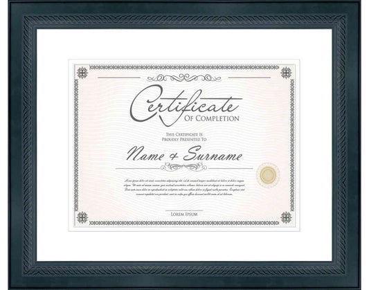 black Frame for Certificates & Diplomas