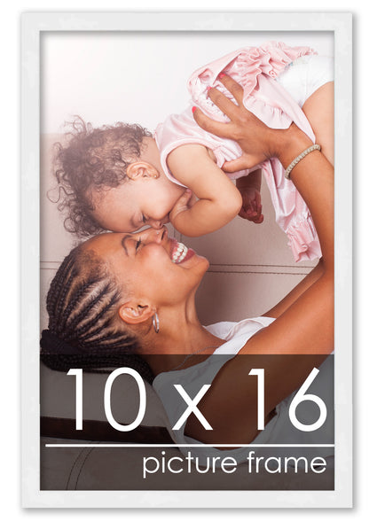 Contemporary White Wood Picture Frame