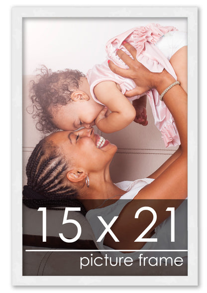 Contemporary White Wood Picture Frame