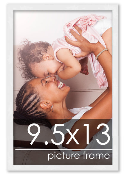 Contemporary White Wood Picture Frame