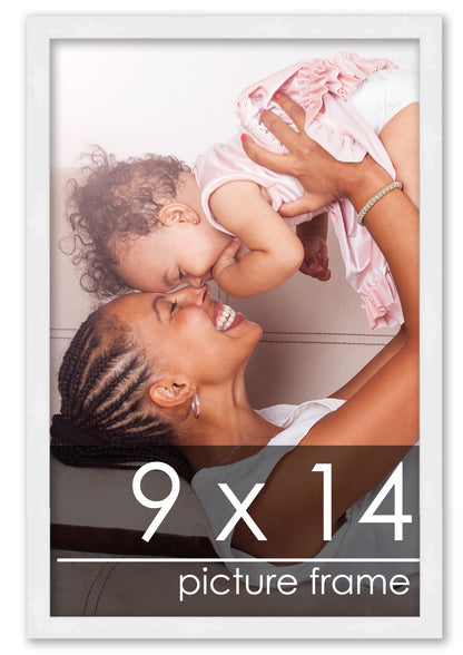 Contemporary White Wood Picture Frame