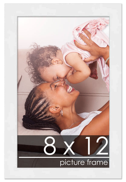 Contemporary White Wood Picture Frame