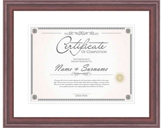 mahogany Frame for Certificates & Diplomas