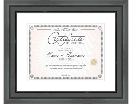 black Frame for Certificates & Diplomas