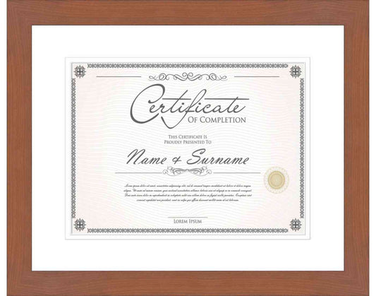 cherry Frame for Certificates & Diplomas