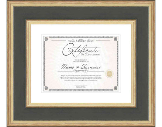 gold Frame for Certificates & Diplomas