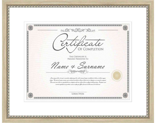 antique silver Frame for Certificates & Diplomas