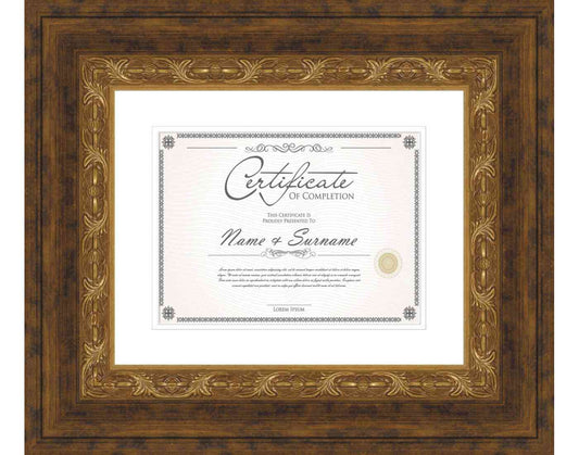 gold Frame for Certificates & Diplomas