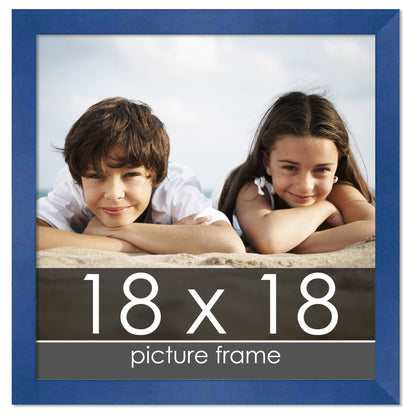 Contemporary Blue Wood Picture Frame