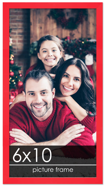 Contemporary Red Wood Picture Frame