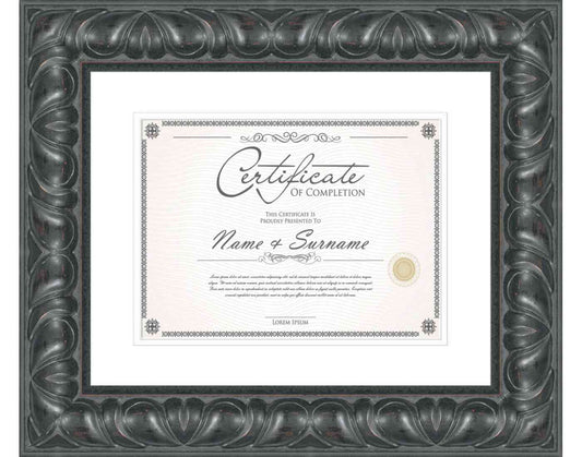 black Frame for Certificates & Diplomas