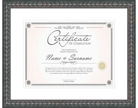 black Frame for Certificates & Diplomas