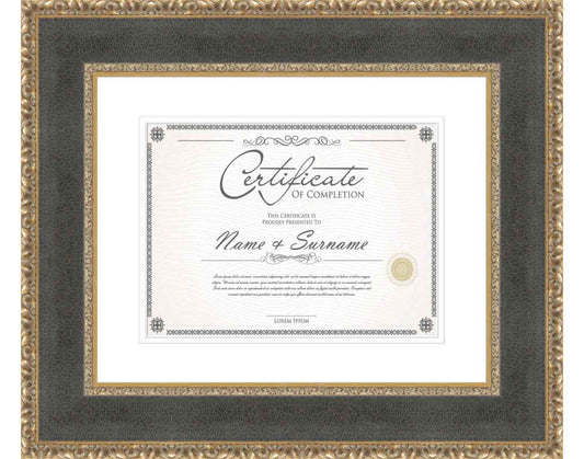 gold Frame for Certificates & Diplomas