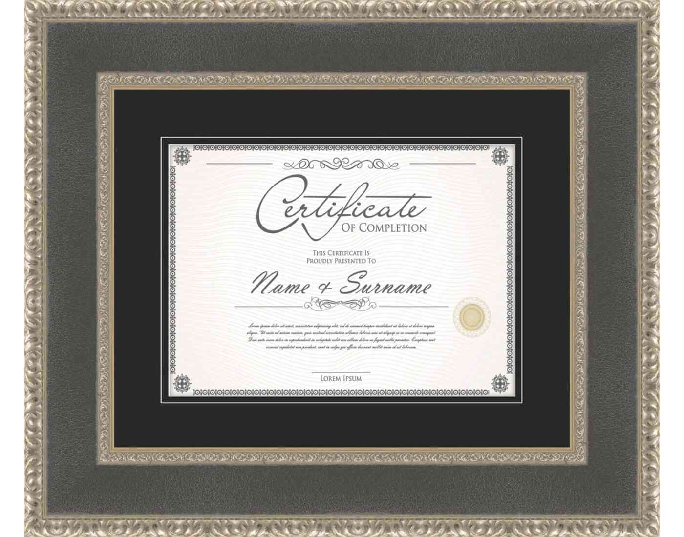silver Frame for Certificates & Diplomas