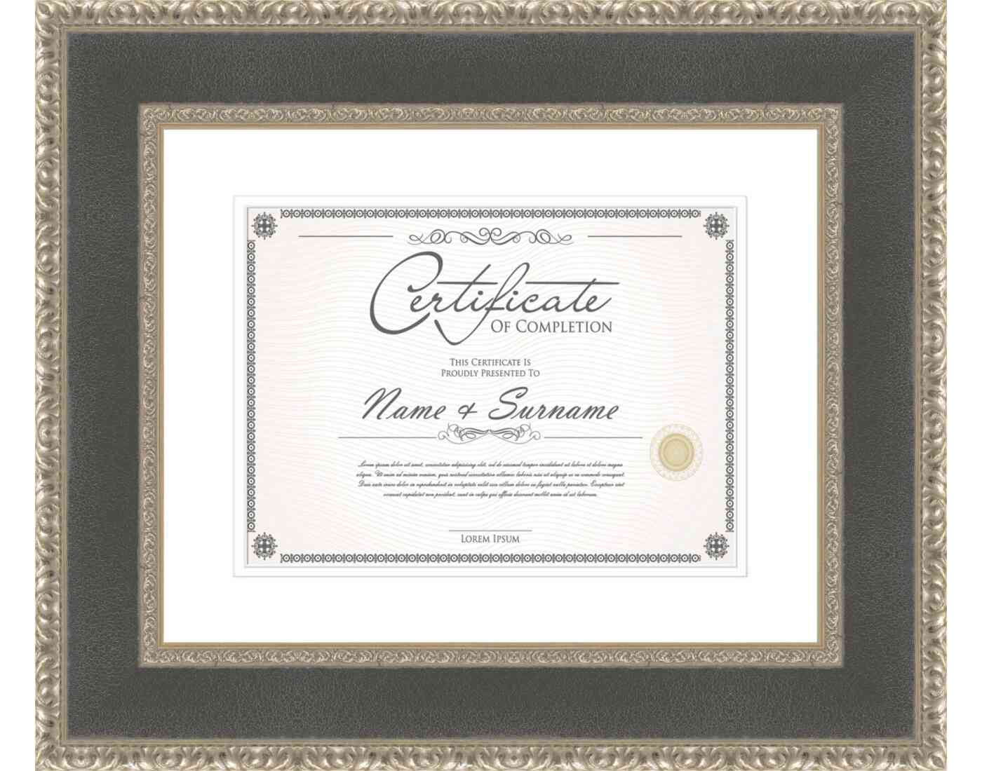 silver Frame for Certificates & Diplomas