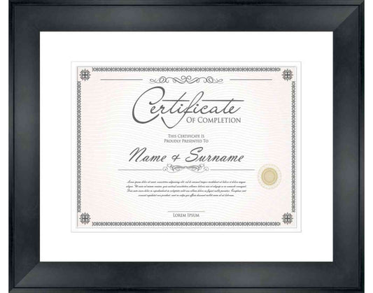 Black Frame for Certificates & Diplomas