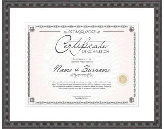 Silver Frame for Certificates & Diplomas
