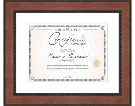 Walnut Frame for Certificates & Diplomas