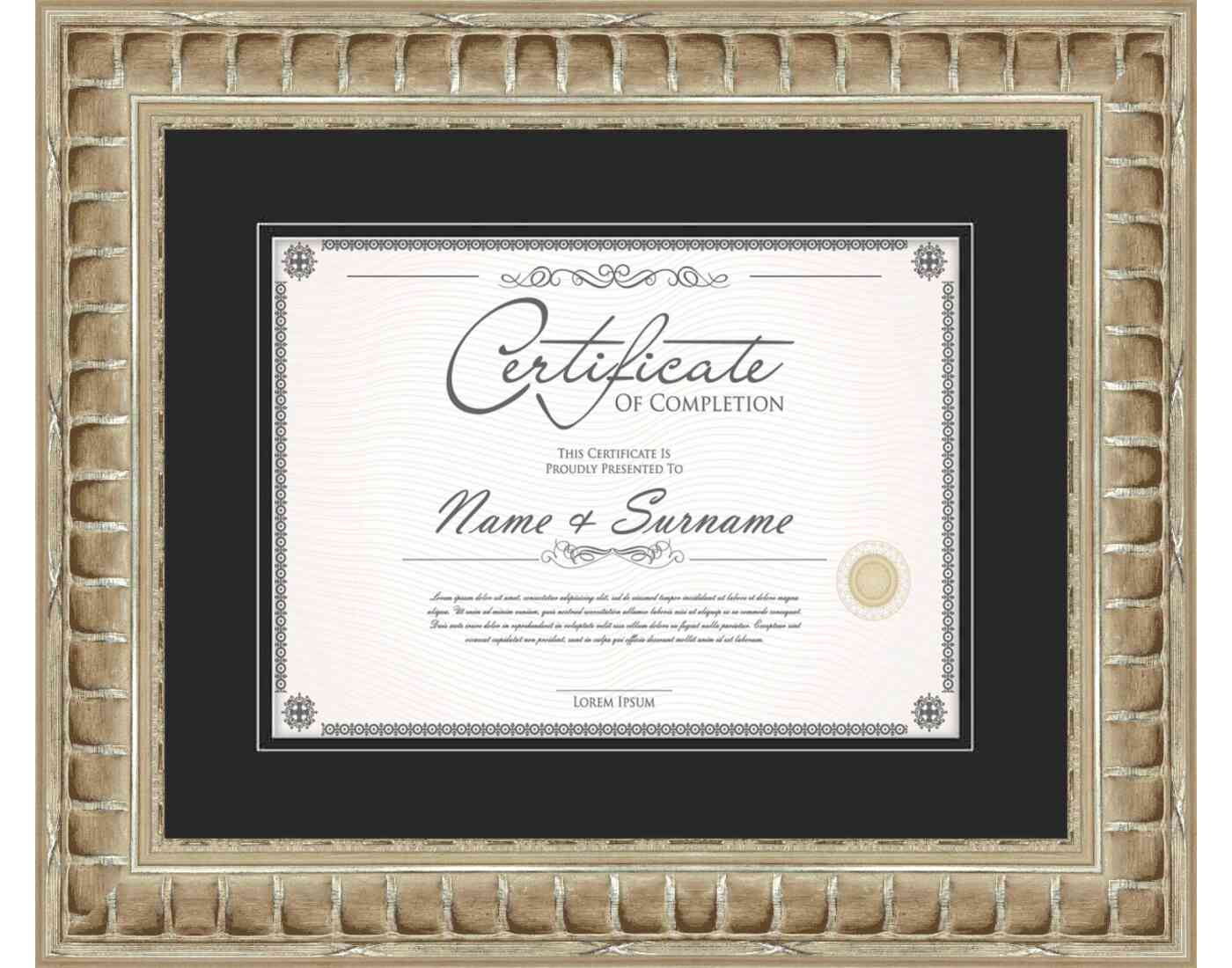 Silver Frame for Certificates & Diplomas
