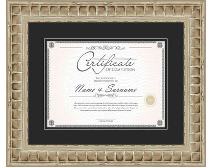 Silver Frame for Certificates & Diplomas