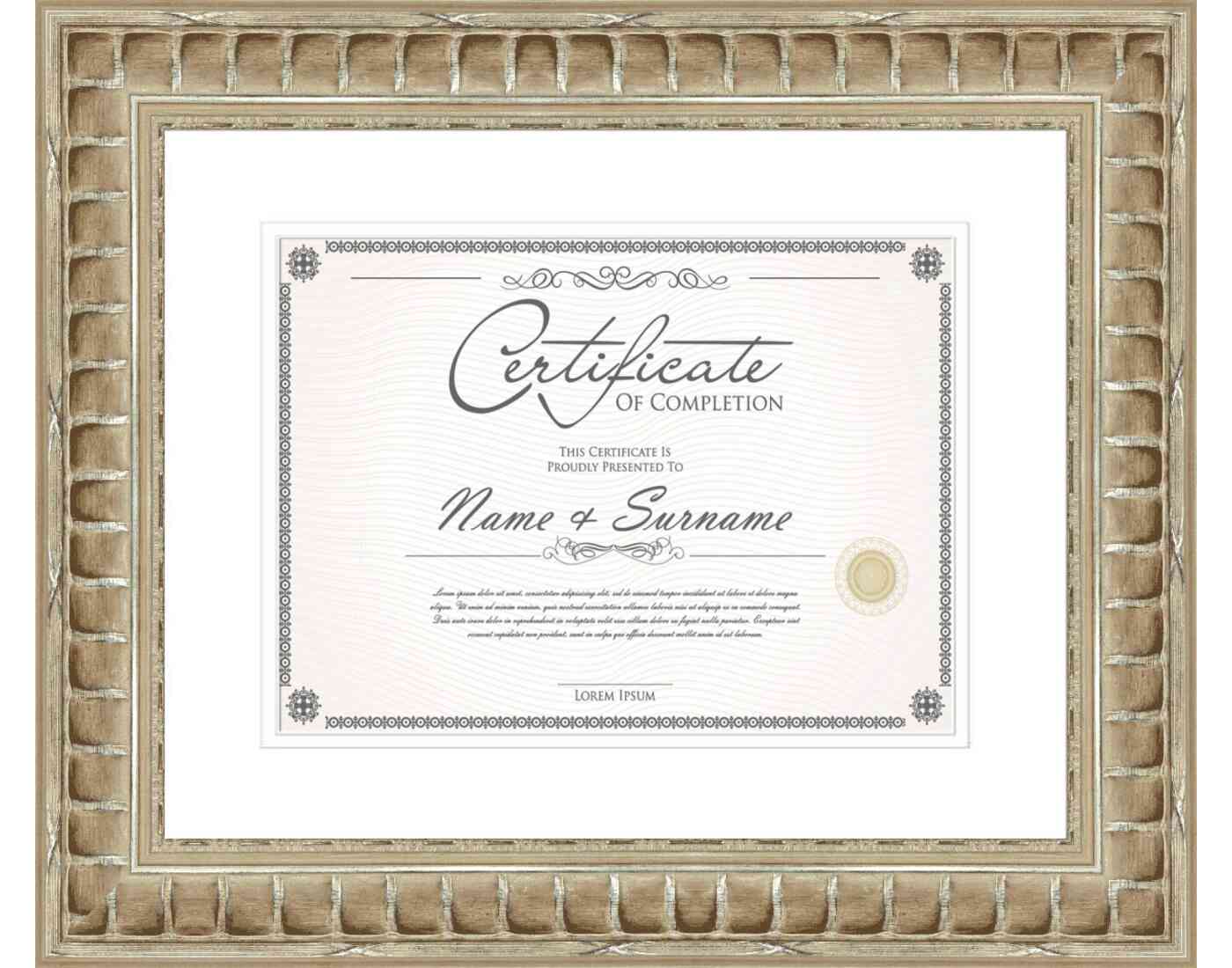 Silver Frame for Certificates & Diplomas