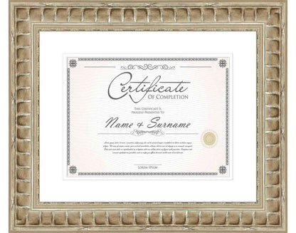 Silver Frame for Certificates & Diplomas