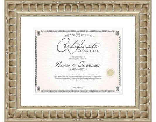 Silver Frame for Certificates & Diplomas