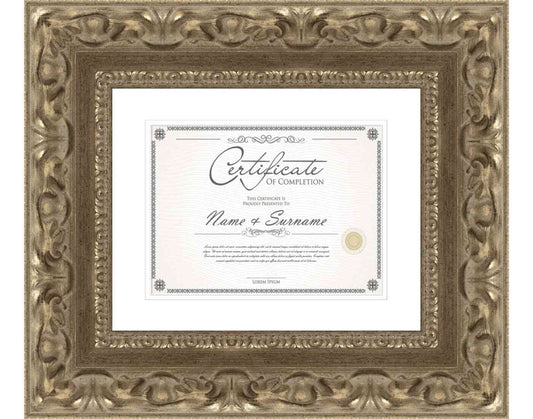 Antique Gold Frame for Certificates & Diplomas