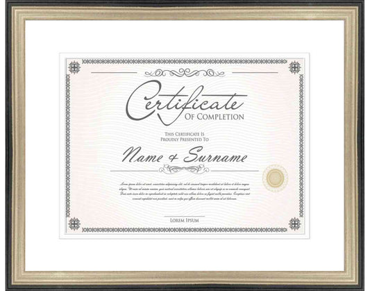 Silver Frame for Certificates & Diplomas