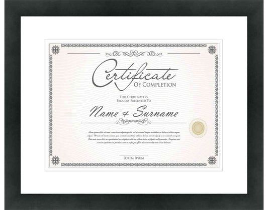 Black Frame for Certificates & Diplomas