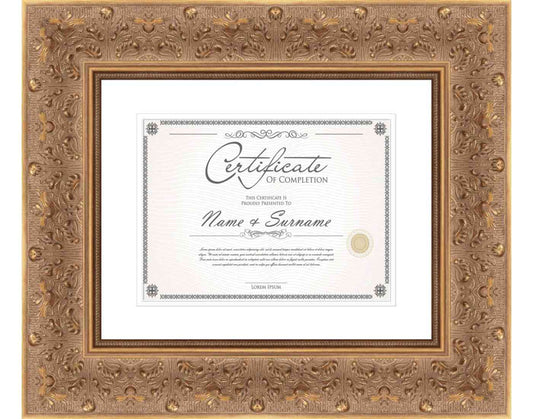 Antique Gold Frame for Certificates & Diplomas