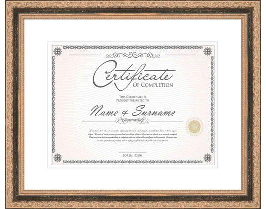Black Frame for Certificates & Diplomas