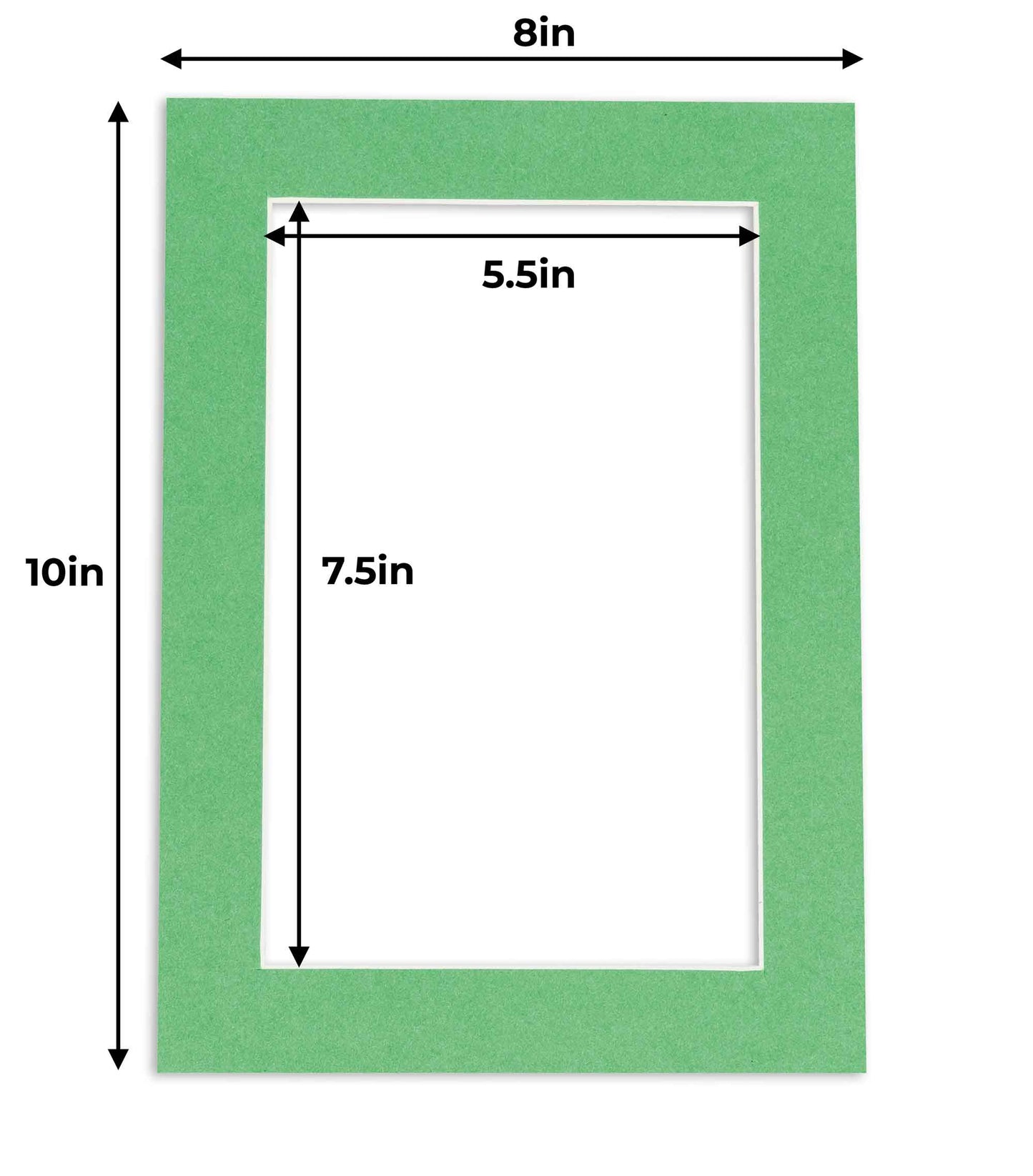 Turf Green Precut Acid-Free Matboard Set with Clear Bag & Backing