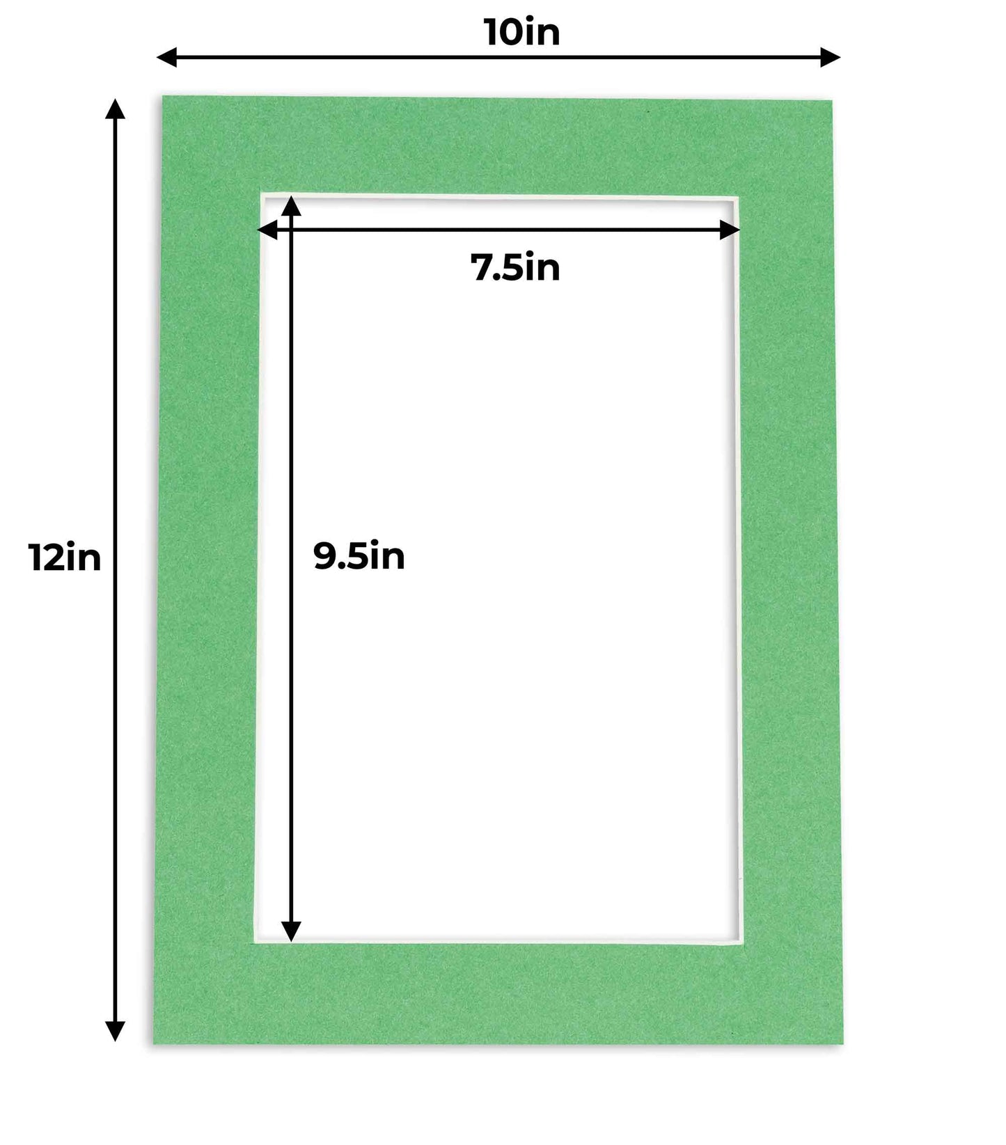 Turf Green Precut Acid-Free Matboard Set with Clear Bag & Backing