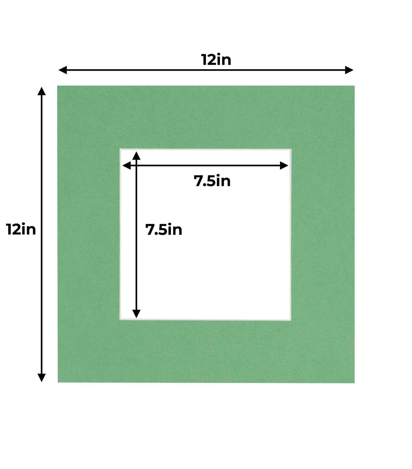 Turf Green Precut Acid-Free Matboard Set with Clear Bag & Backing