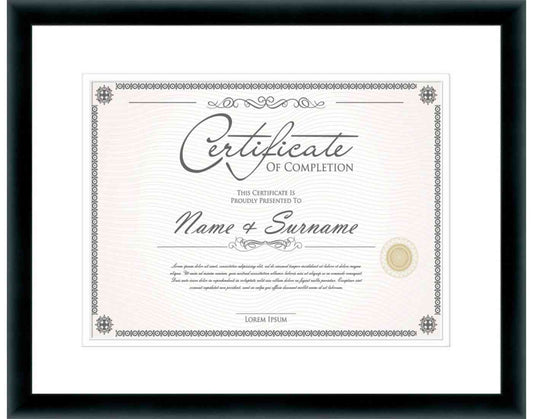Black Frame for Certificates & Diplomas