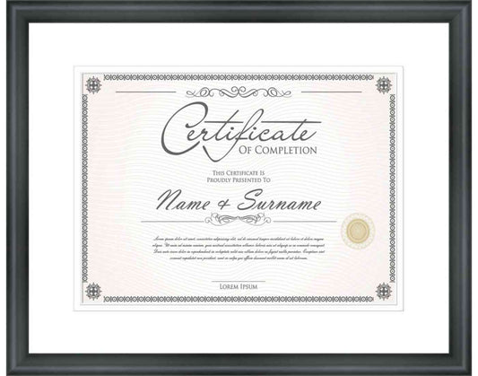 Black Frame for Certificates & Diplomas