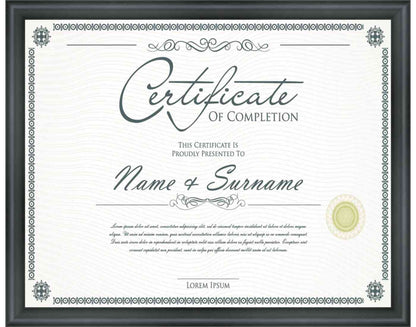 Black Frame for Certificates & Diplomas